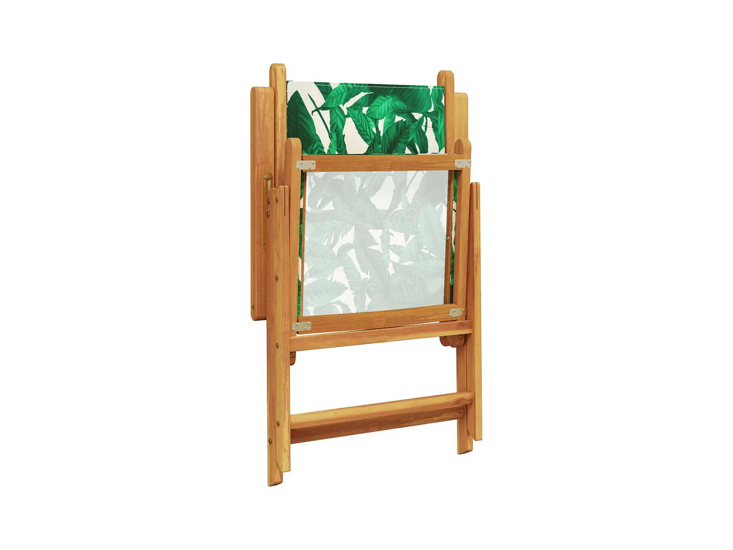 Tuinstoelen Set van 4 Groene Stoffen Massief Hout