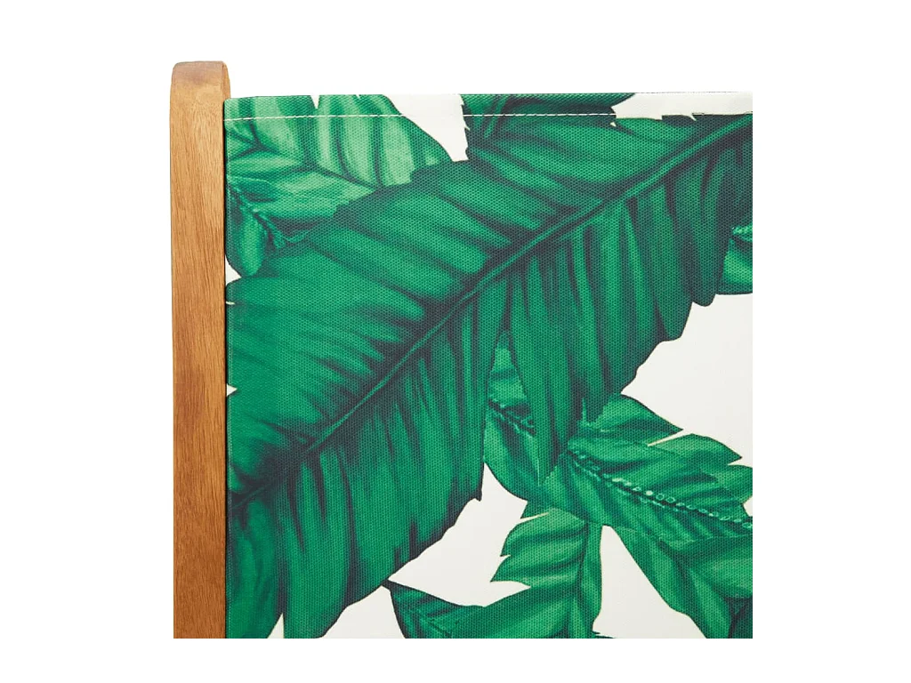 Tuinstoelen Set van 4 Groene Stoffen Massief Hout