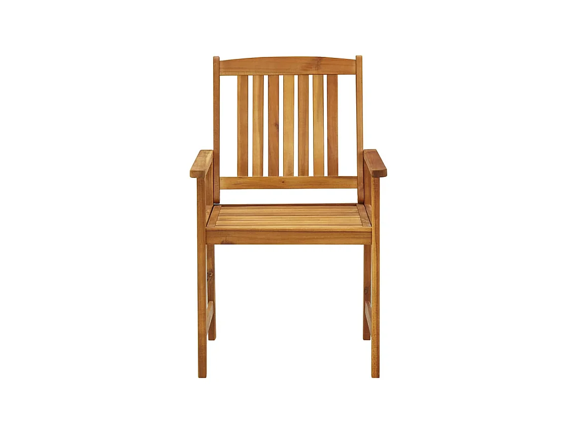 Chaises de jardin avec coussins lot de 2 Bois d'acacia massif