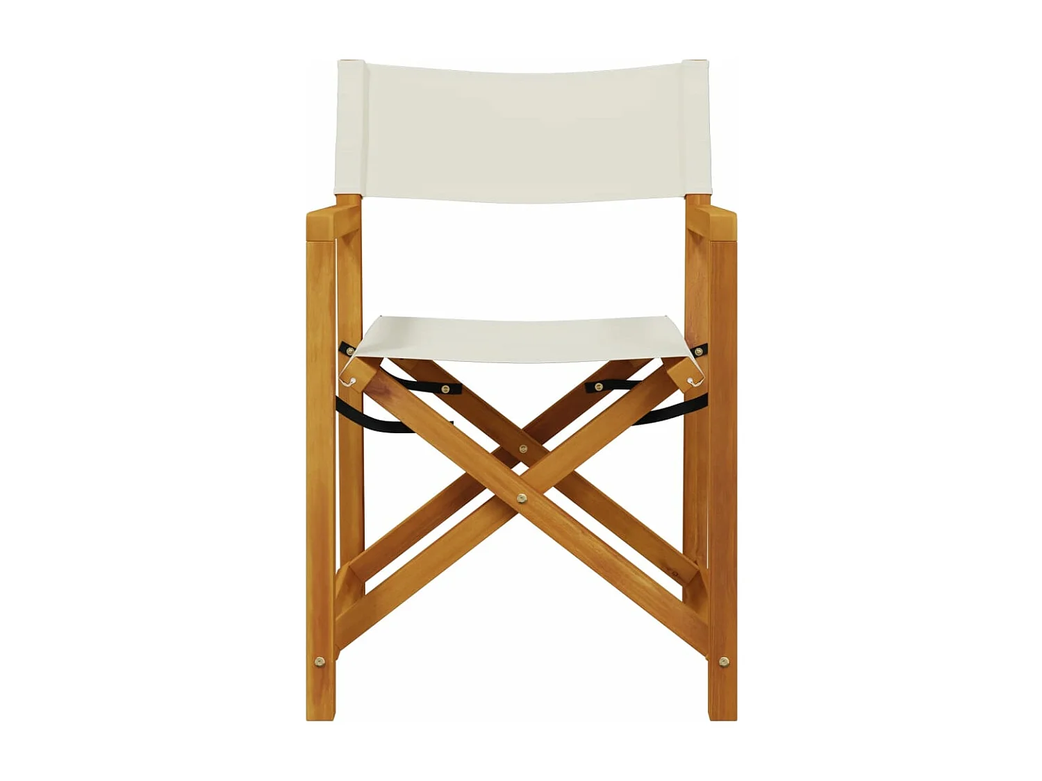 Chaises de réalisateur pliables lot de 2 blanc crème tissu