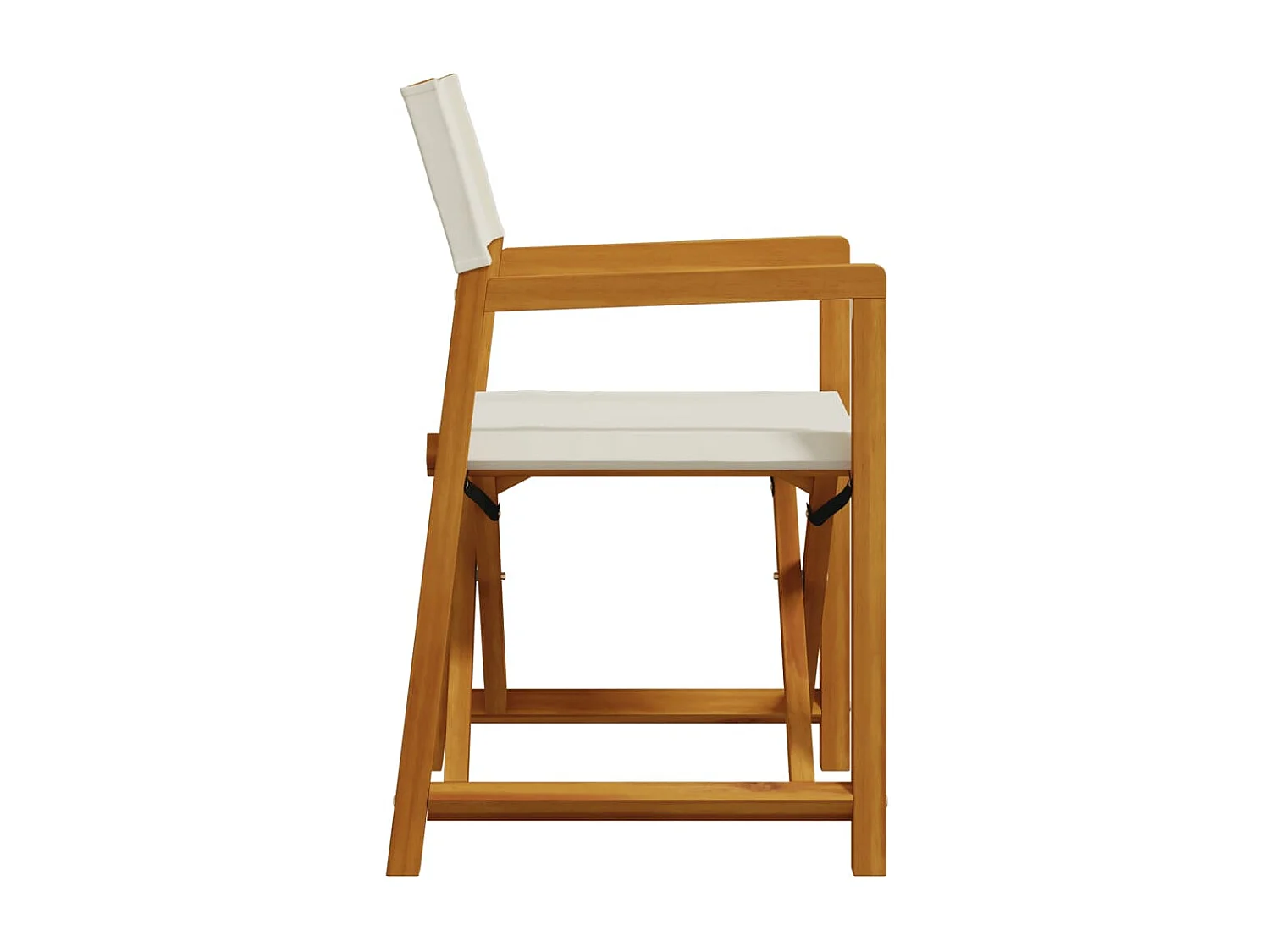 Chaises de réalisateur pliables lot de 2 blanc crème tissu