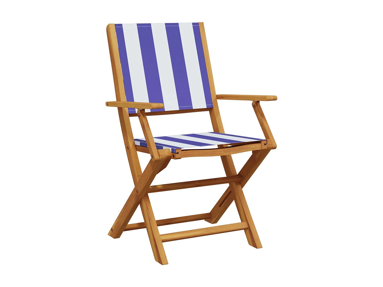 Opvouwbare tuinstoelen set van 6 stof en massief hout