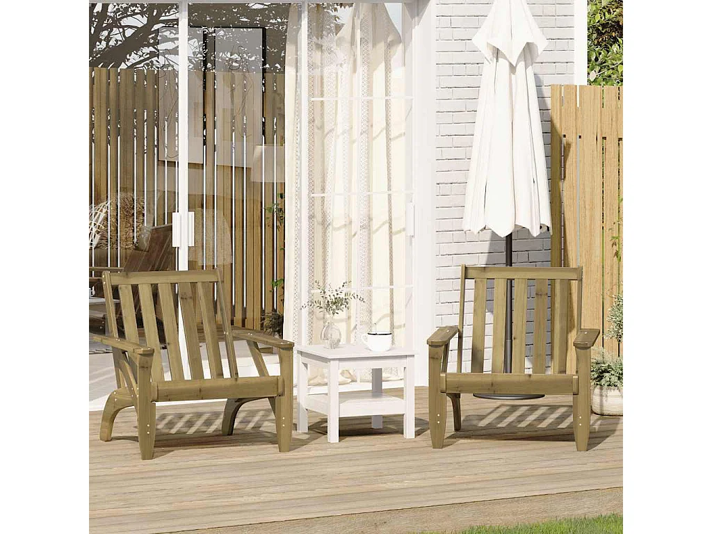 Set di 2 sedie da giardino Adirondack 75x77x77 cm