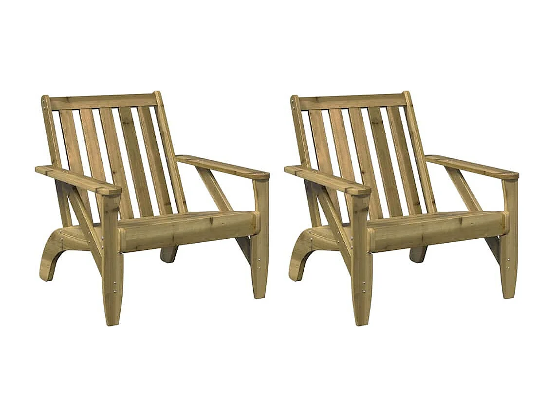 Set di 2 sedie da giardino Adirondack 75x77x77 cm