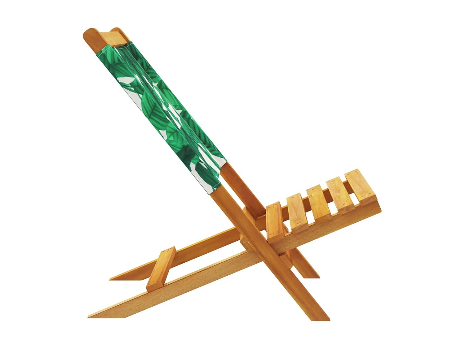 Chaises de jardin pliantes lot de 4 vert tissu et bois massif