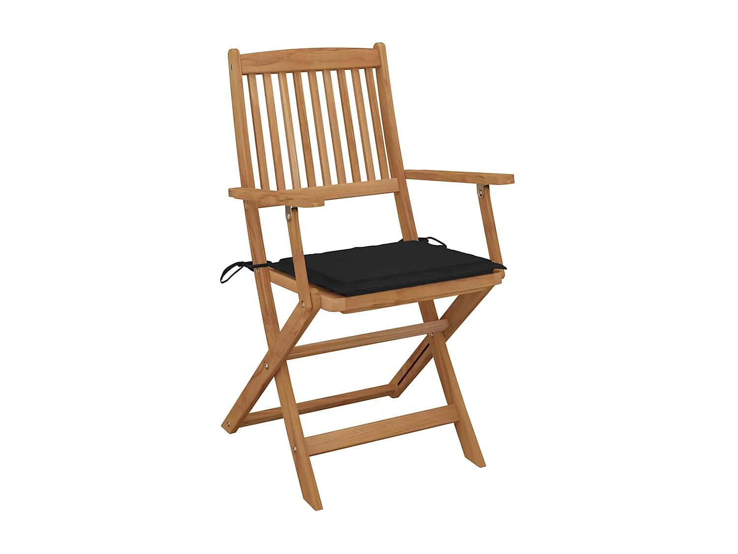 Chaises pliables de jardin lot de 8 avec coussins Bois d'acacia
