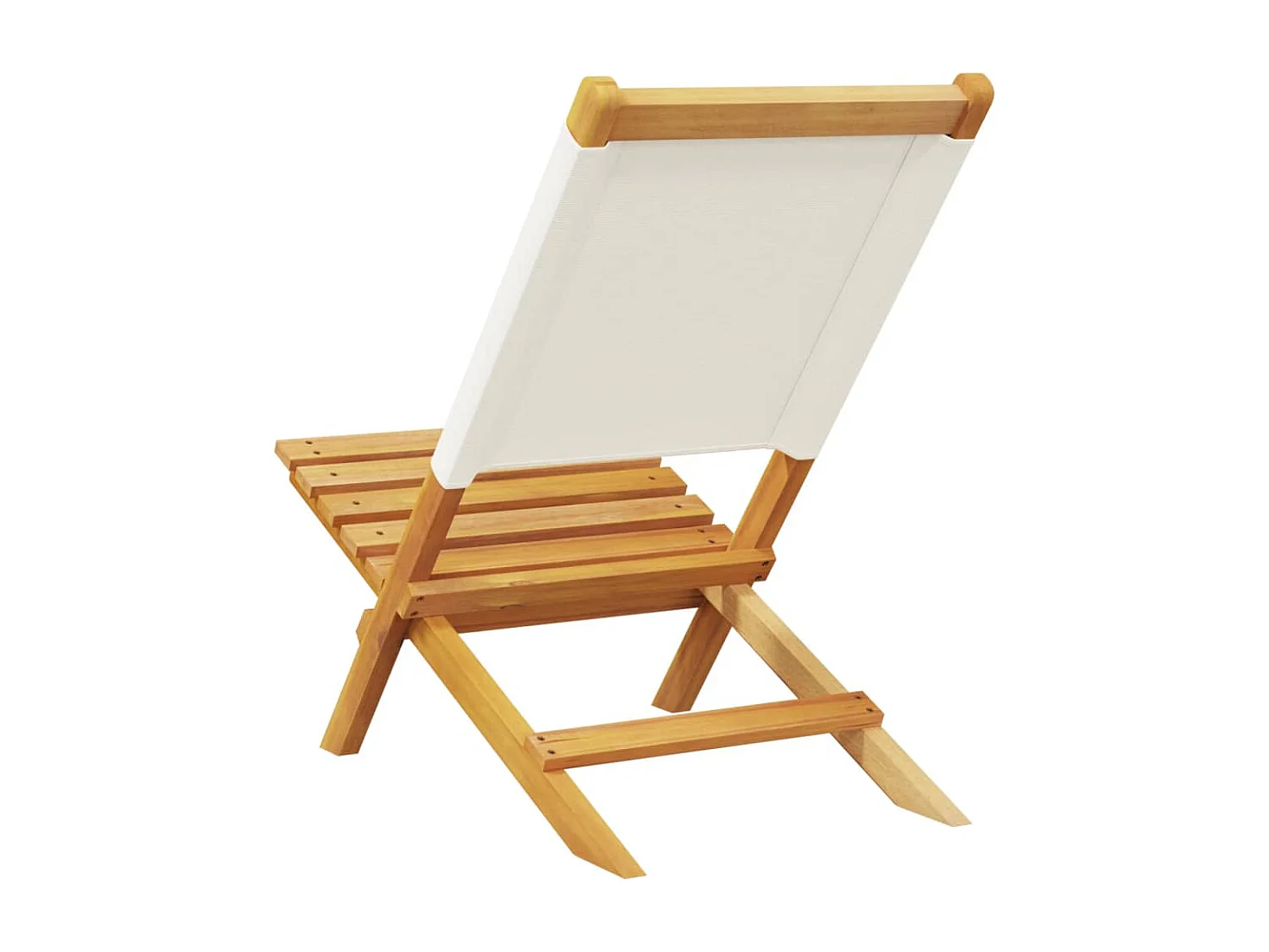 Chaises de jardin pliantes lot de 4 tissu et bois massif