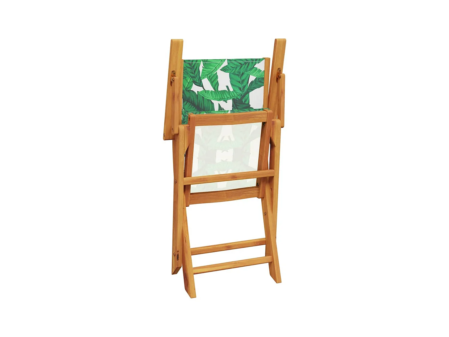 Tuinstoelen set van 2 acacia blad patroon en stof