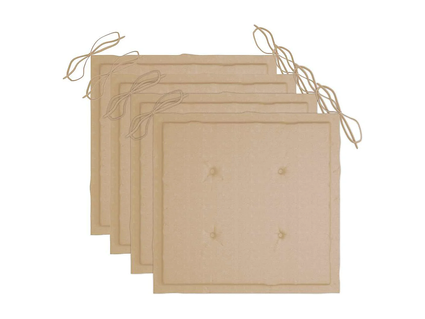 Garten-Esszimmerstühle 3er-Set und Kissen aus massiver Akazie