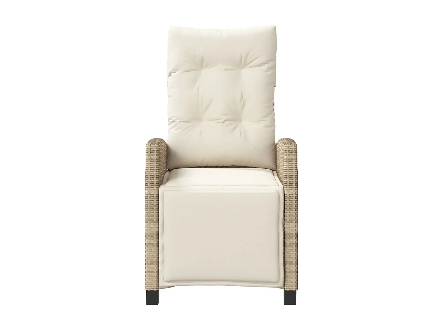 Chaises inclinables de jardin lot de 2 avec repose-pied rotin