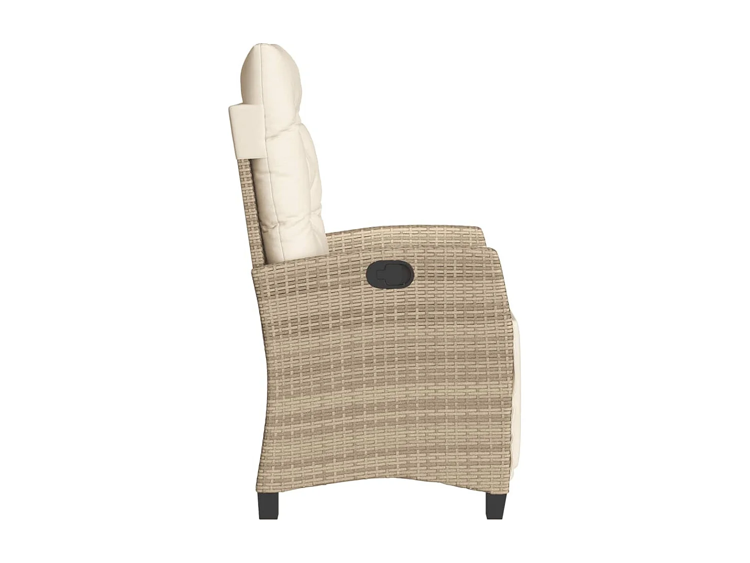 Chaises inclinables de jardin lot de 2 avec repose-pied rotin