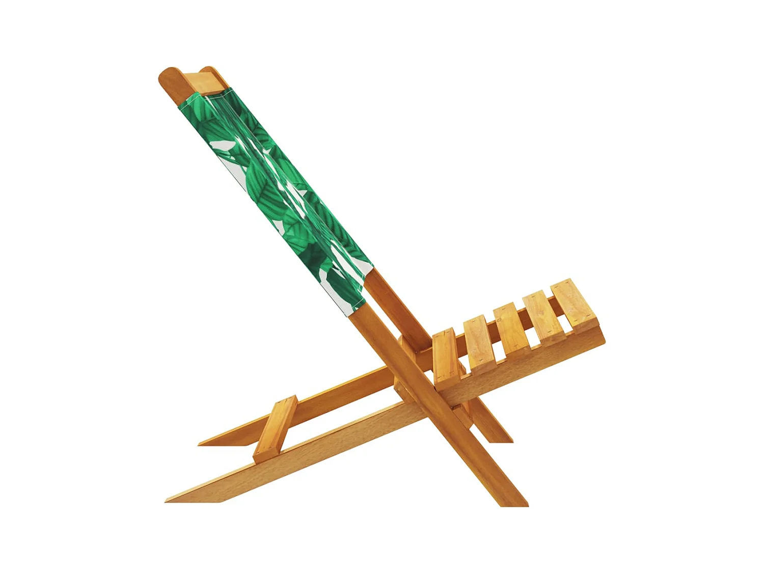 Chaises de jardin pliantes lot de 8 vert tissu et bois massif