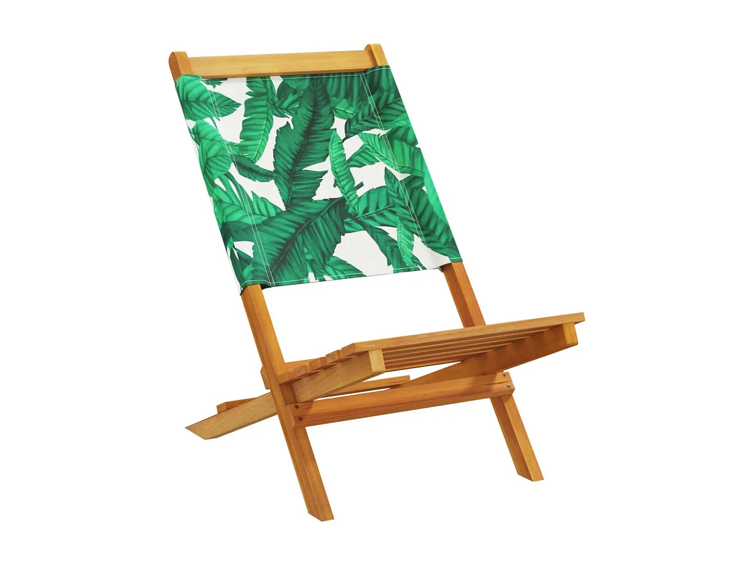 Chaises de jardin pliantes lot de 8 vert tissu et bois massif