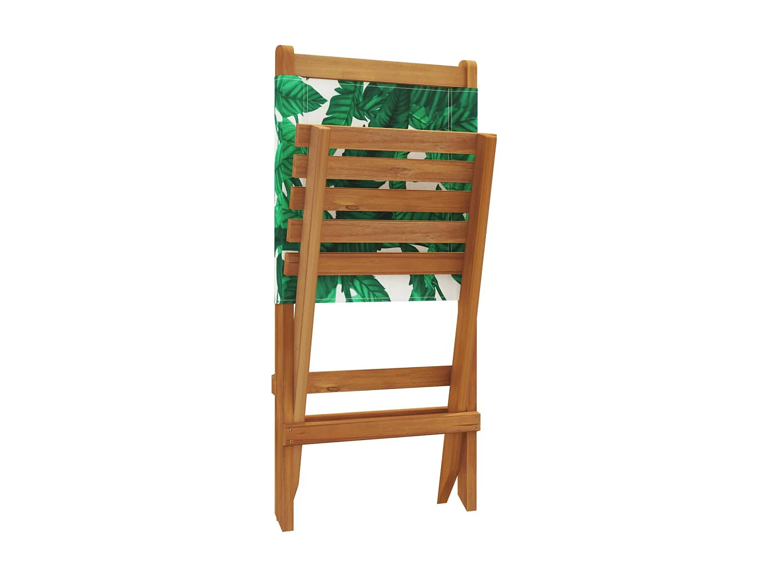 Chaises de jardin pliantes lot de 8 vert tissu et bois massif