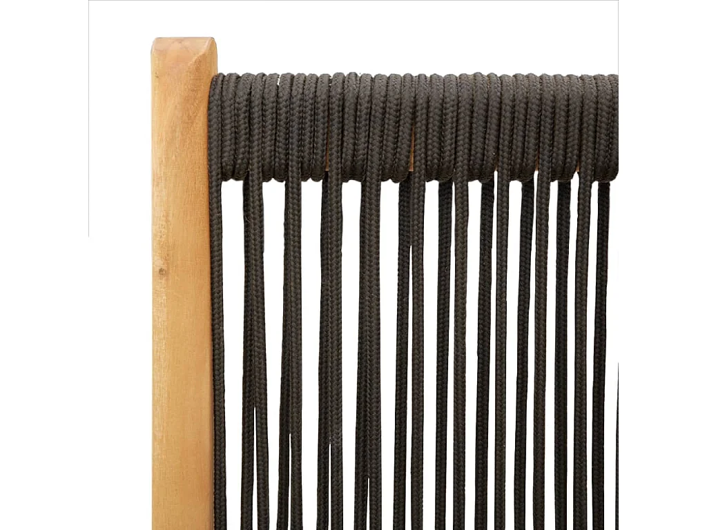 Chaises inclinables de jardin lot de 8 noir bois massif acacia