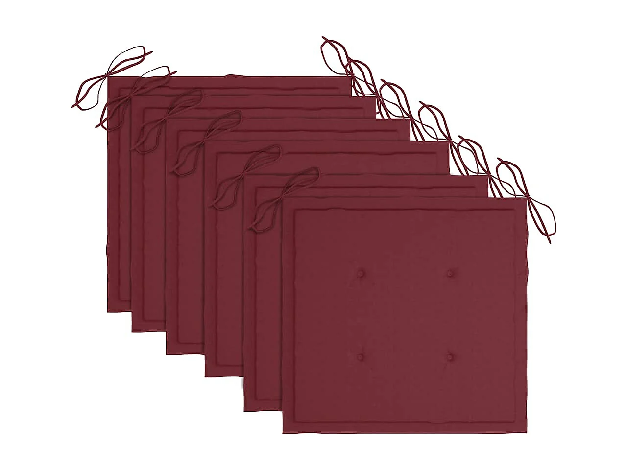 Outdoor Klappstühle 6er Set und Auflagen Akazienholz