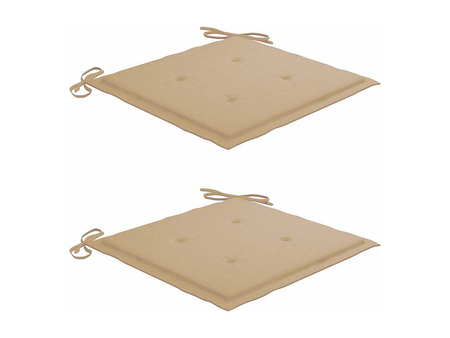 Chaises à manger d'extérieur lot de 2 et coussins Acacia massif