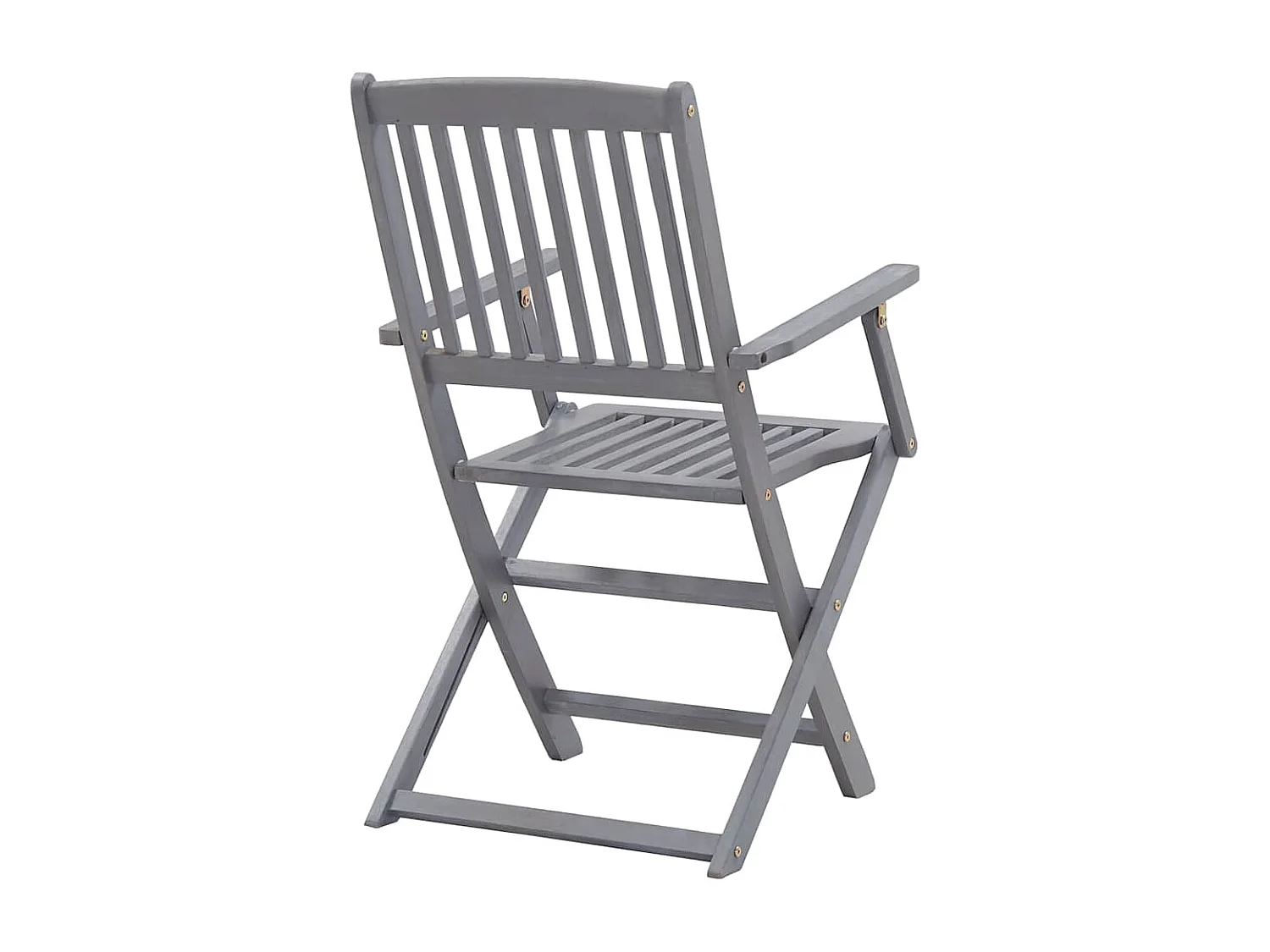 Chaises pliables d'extérieur lot de 6 et coussins Bois d'acacia