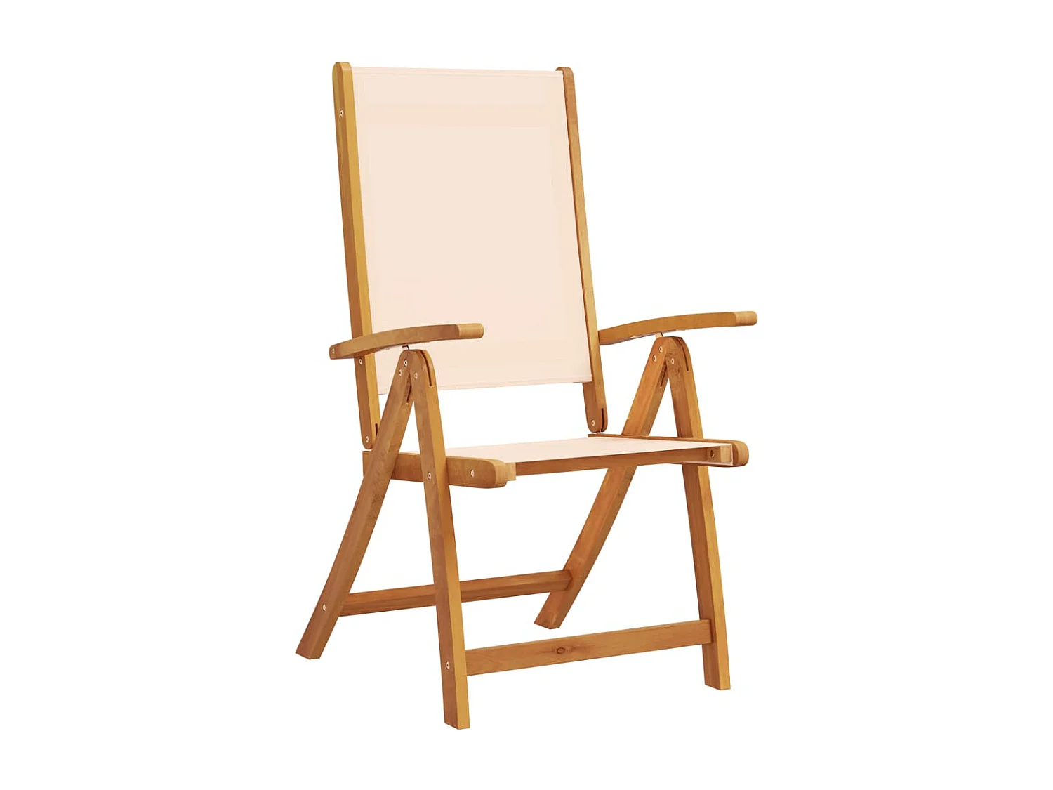Chaises pliables de jardin lot de 6 bois d'acacia et textilène
