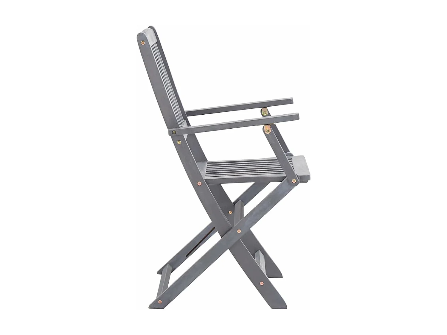 Chaises pliables d'extérieur lot de 4 et coussins Bois d'acacia