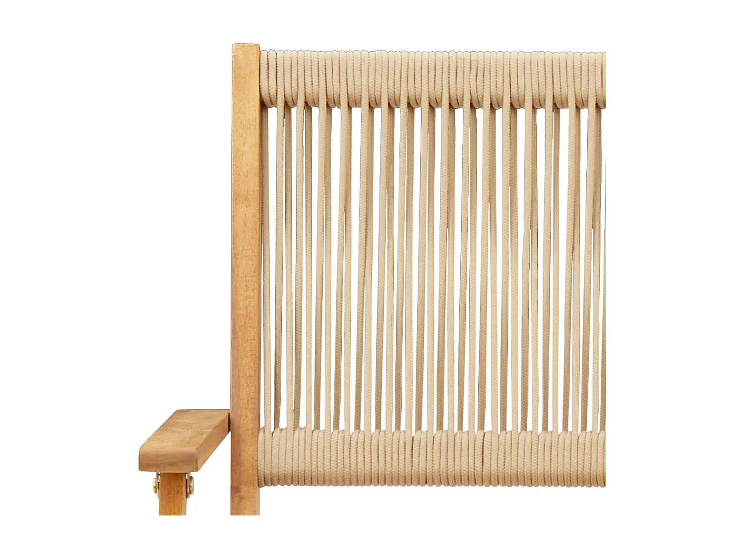 Juego de 4 sillas de jardín plegables de madera maciza de acacia beige