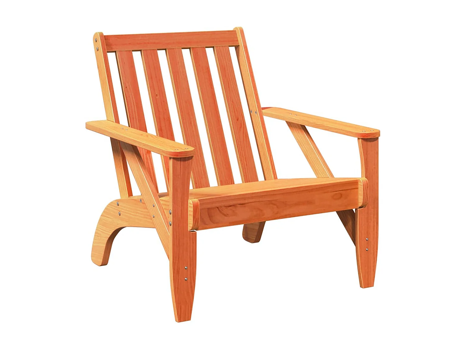 Chaise de jardin adirondack cire marron 75x77x77 cm