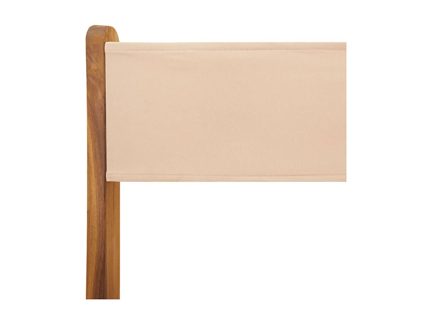 Set di 2 sedie da bistrot in legno massello di acacia beige e tessuto