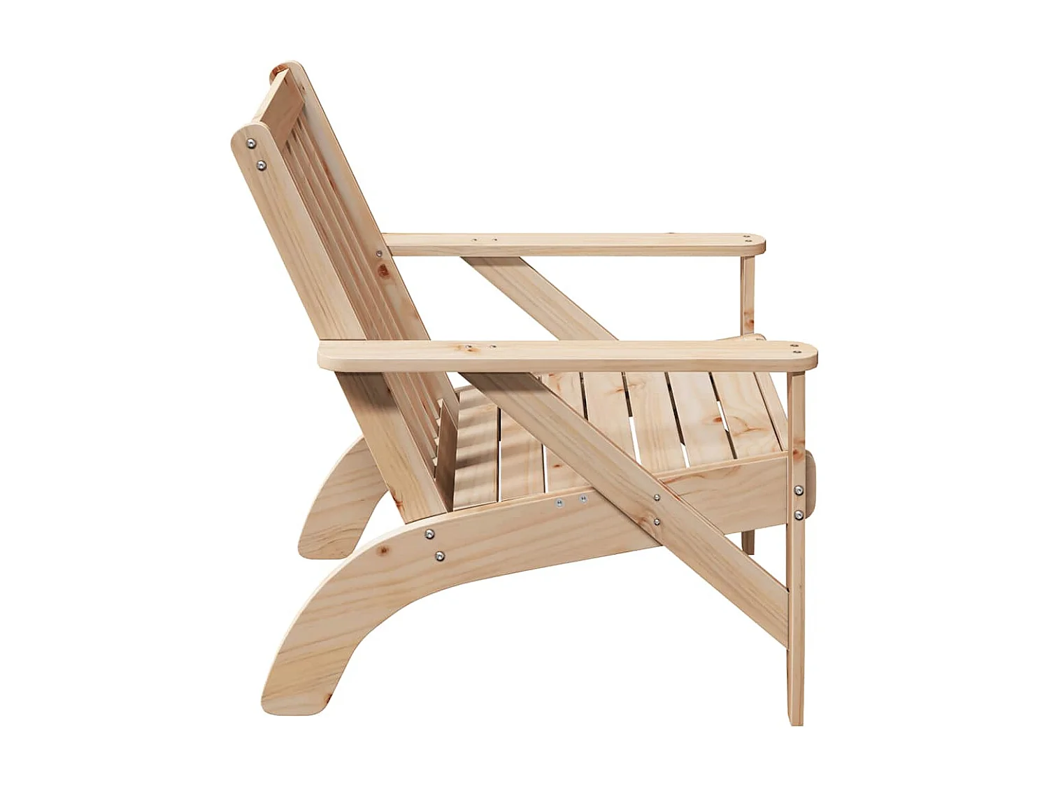 Chaise de jardin adirondack 75x77x77 cm bois massif de pin