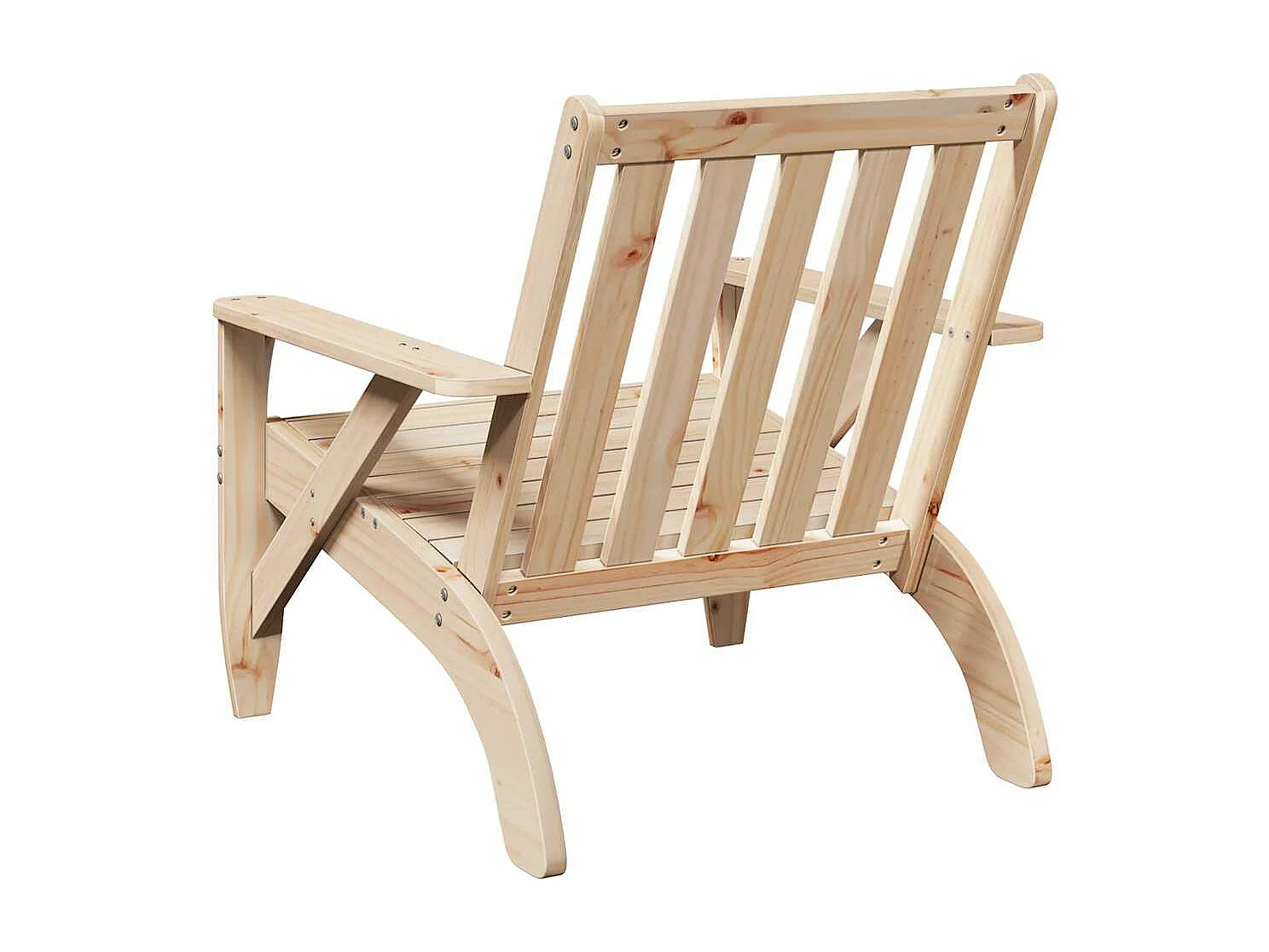 Chaise de jardin adirondack 75x77x77 cm bois massif de pin