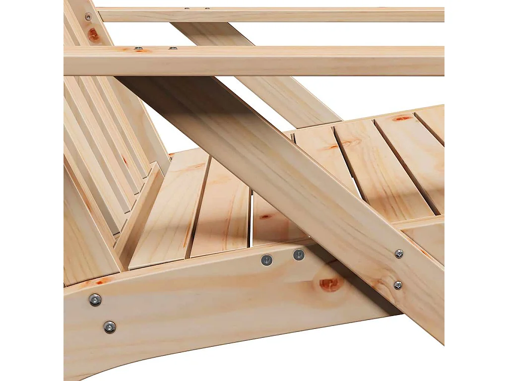 Chaise de jardin adirondack 75x77x77 cm bois massif de pin