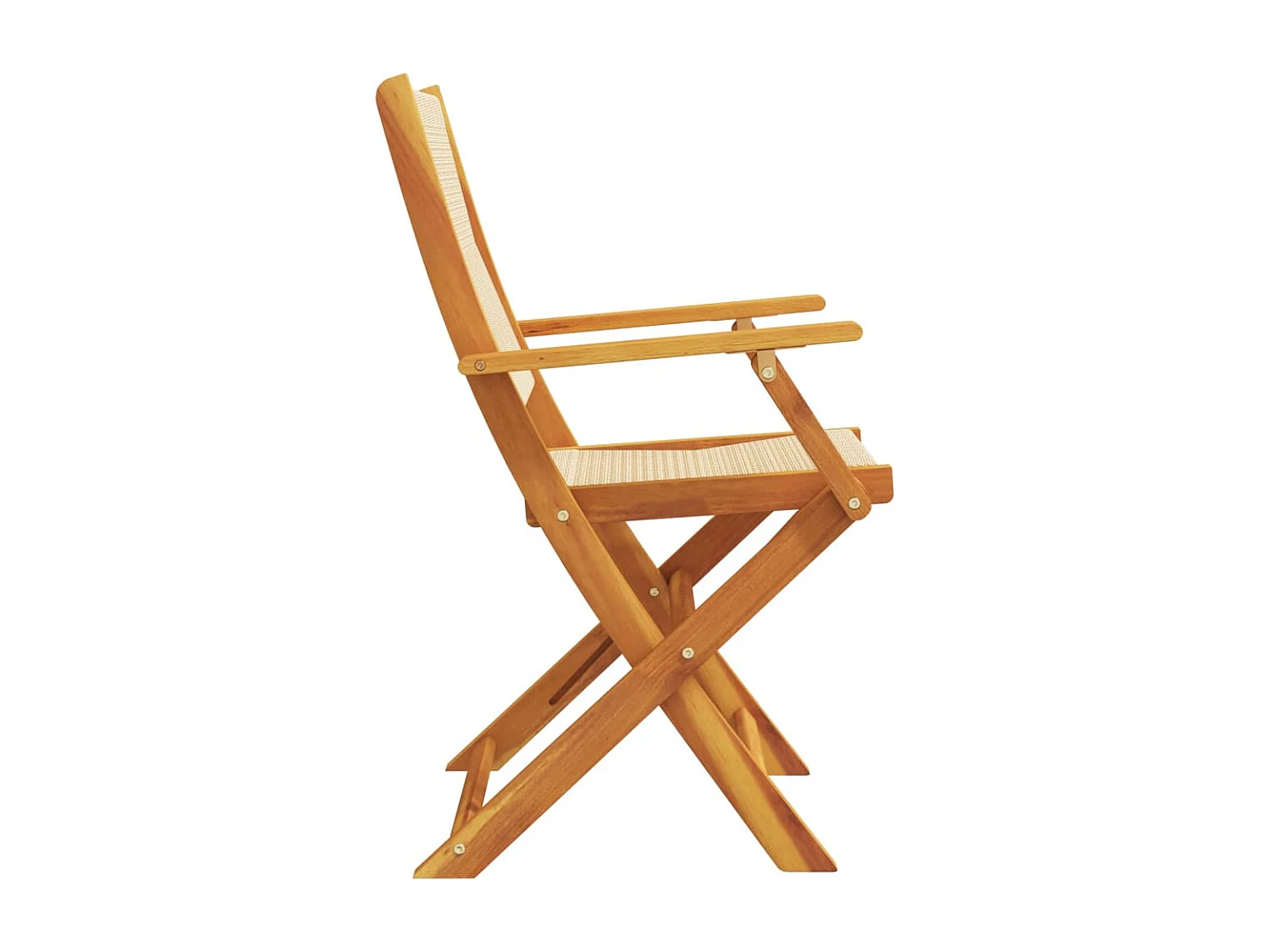 Chaises de jardin pliantes lot de 8 beige bois d'acacia massif
