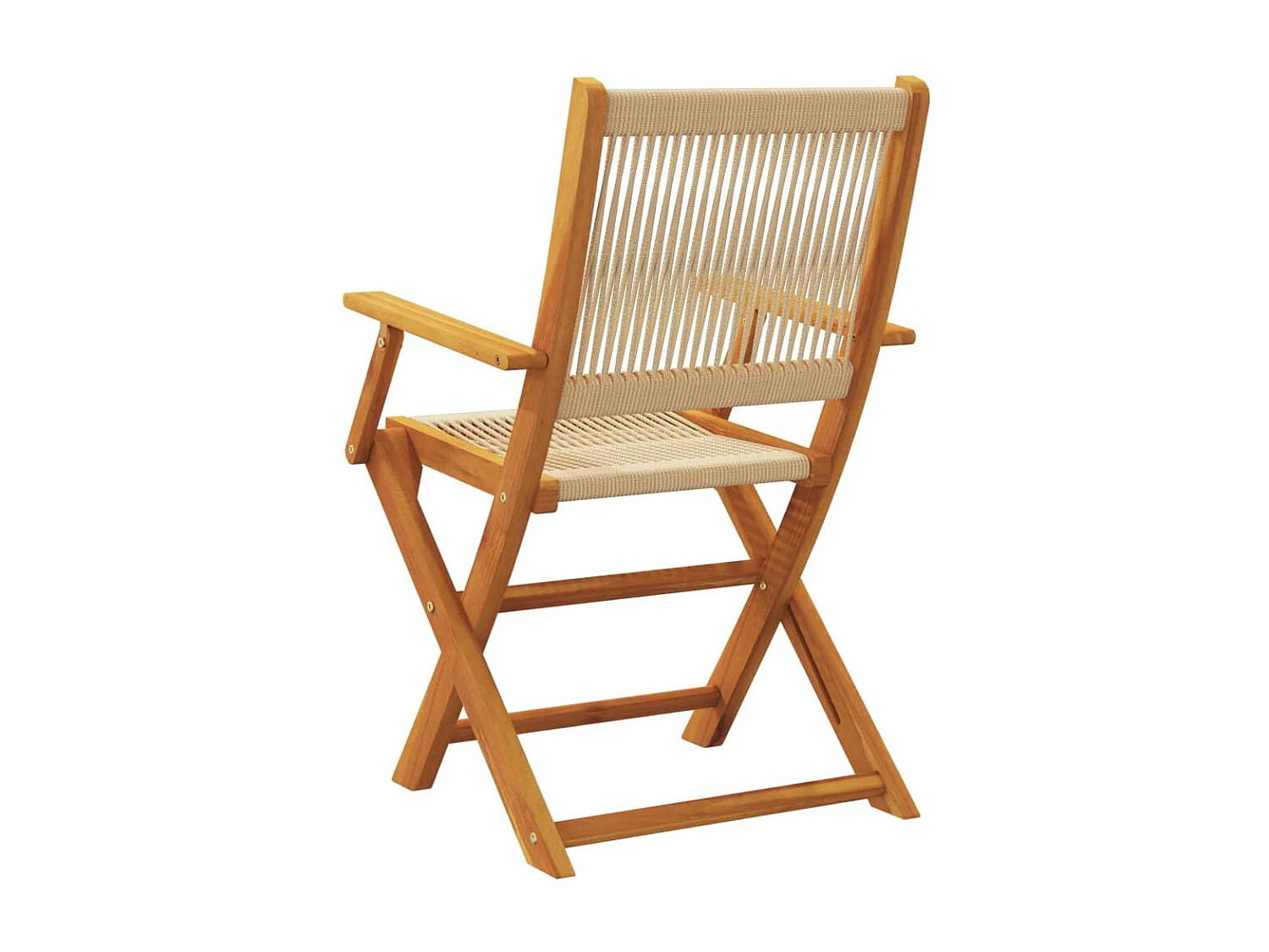 Chaises de jardin pliantes lot de 8 beige bois d'acacia massif