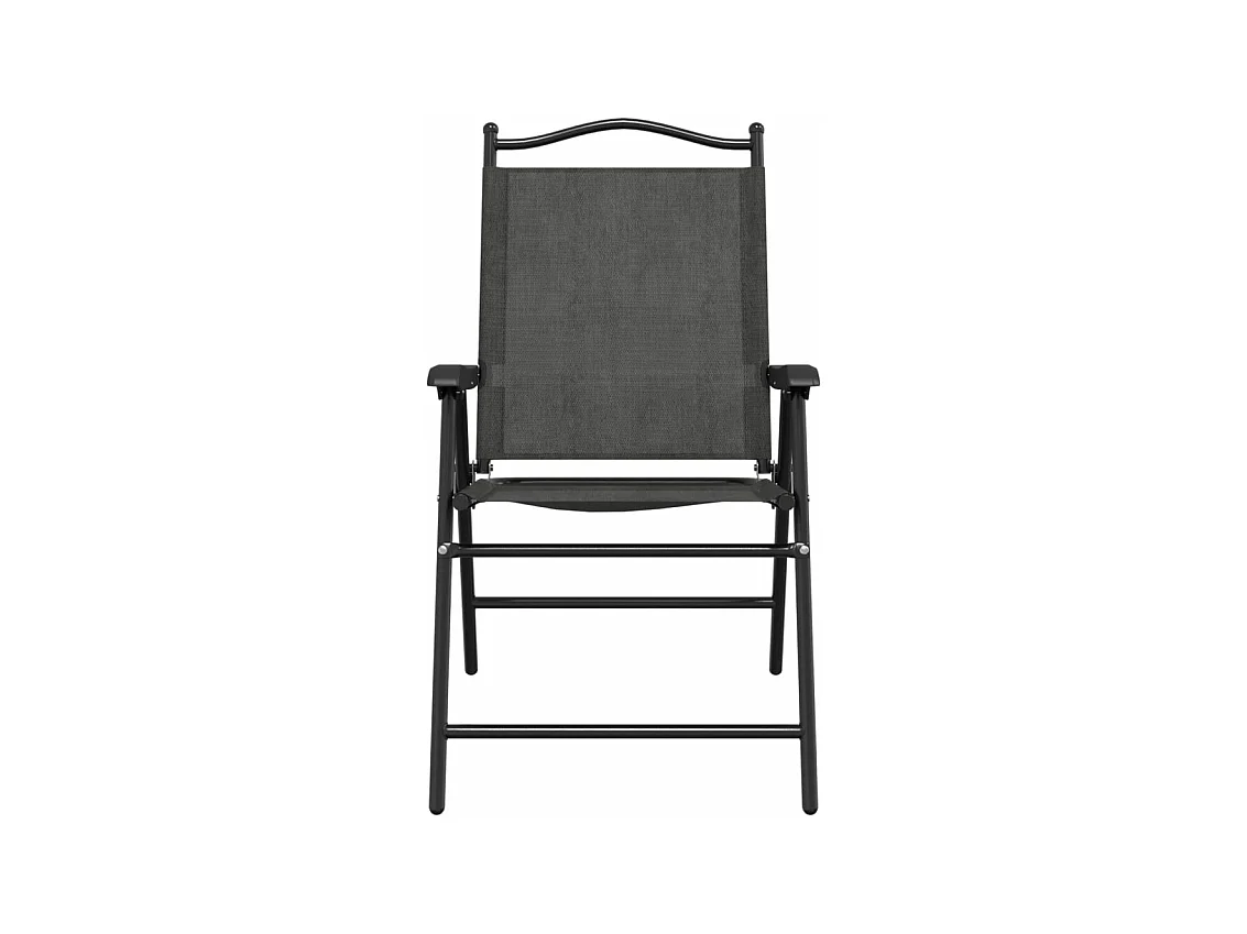 Chaises de jardin pliables lot de 2 en acier et textilène