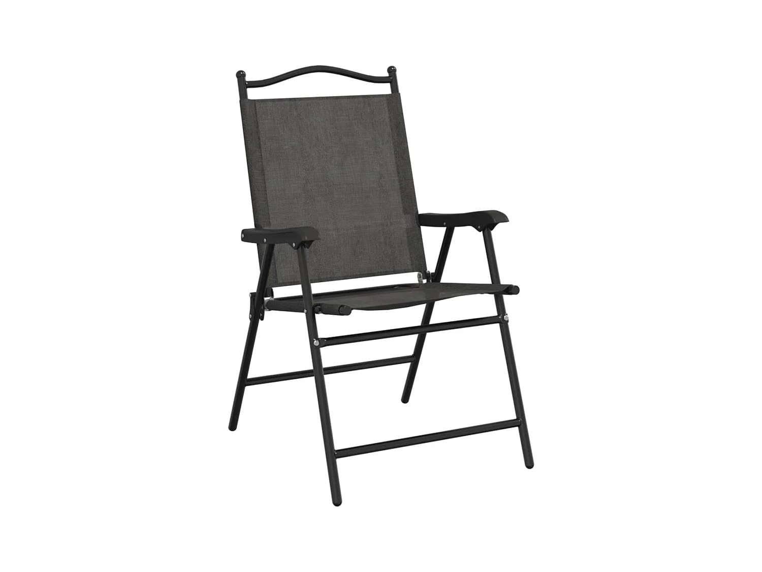 Chaises de jardin pliables lot de 2 en acier et textilène