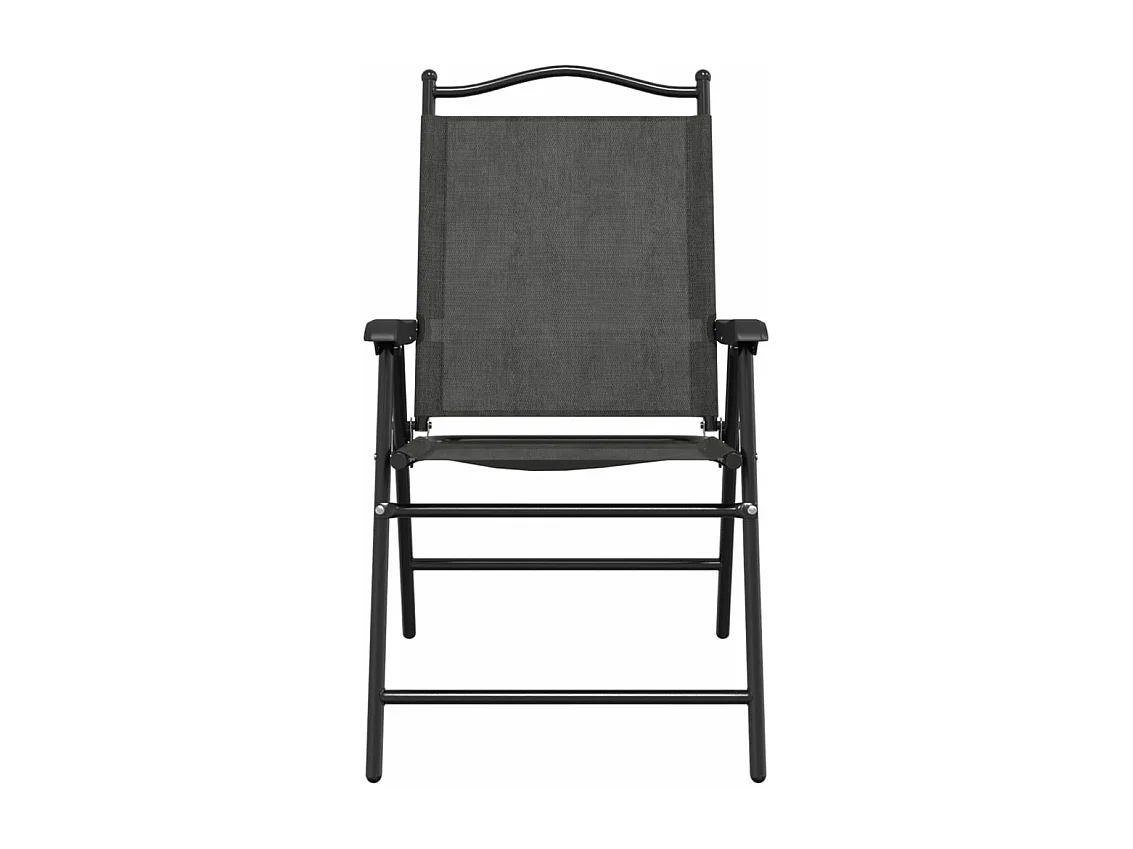 Chaises de jardin pliables lot de 2 en acier et textilène