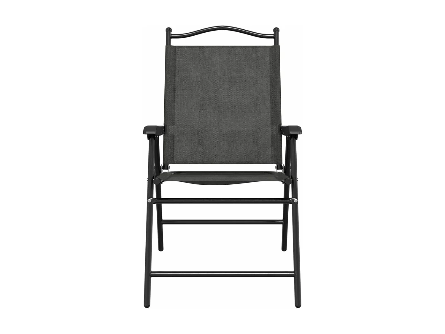 Chaises de jardin pliables lot de 2 en acier et textilène