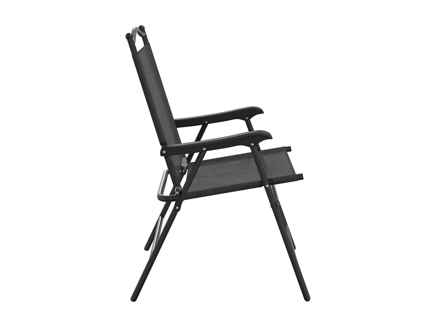 Chaises de jardin pliables lot de 2 en acier et textilène