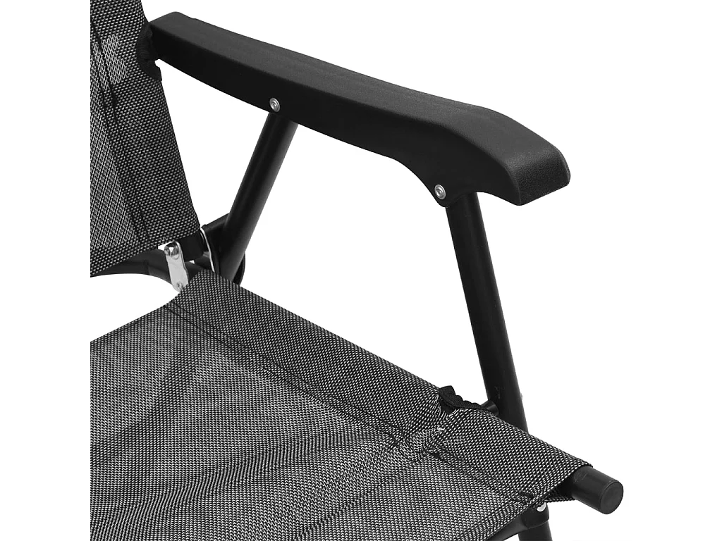 Chaises de jardin pliables lot de 2 en acier et textilène