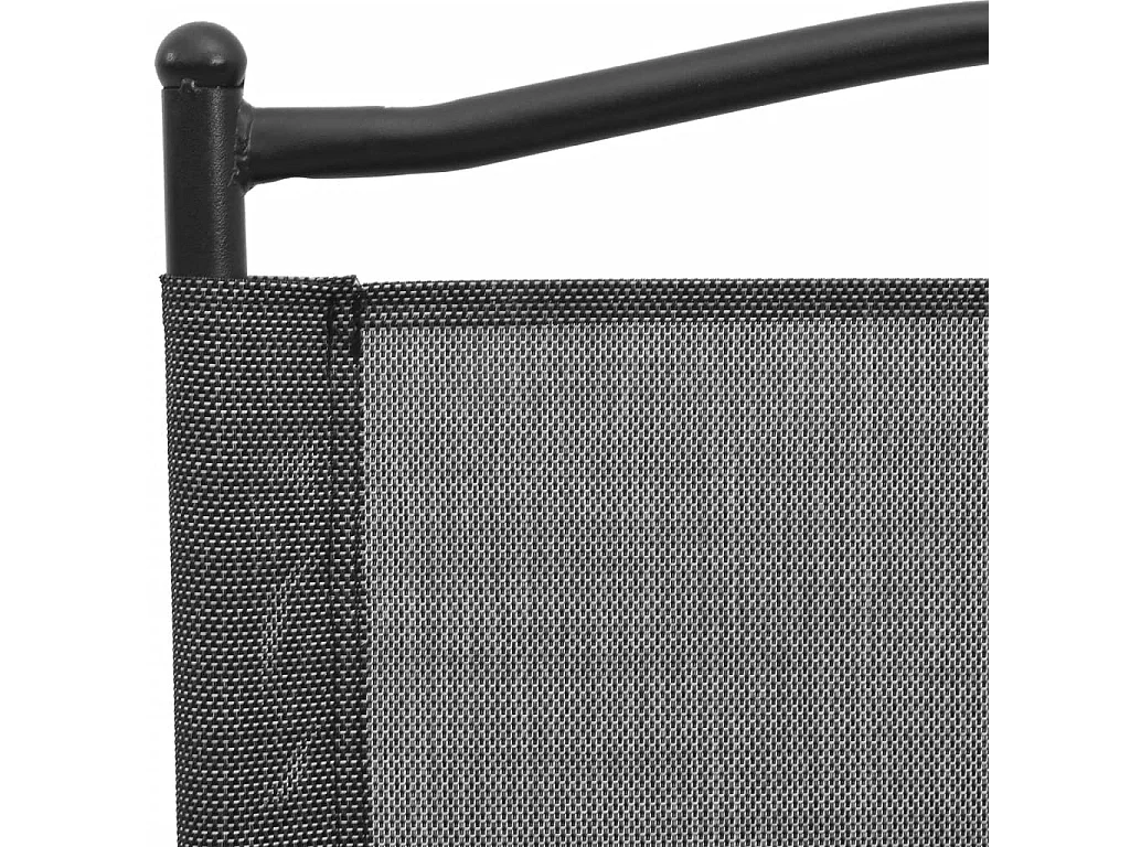 Chaises de jardin pliables lot de 2 en acier et textilène