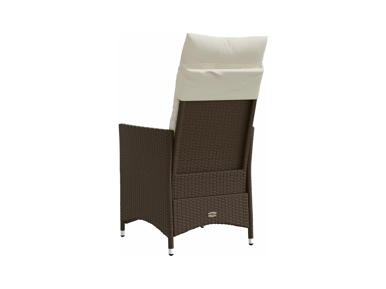 Tuinstoelen set van 2 met bruine rotan kussens
