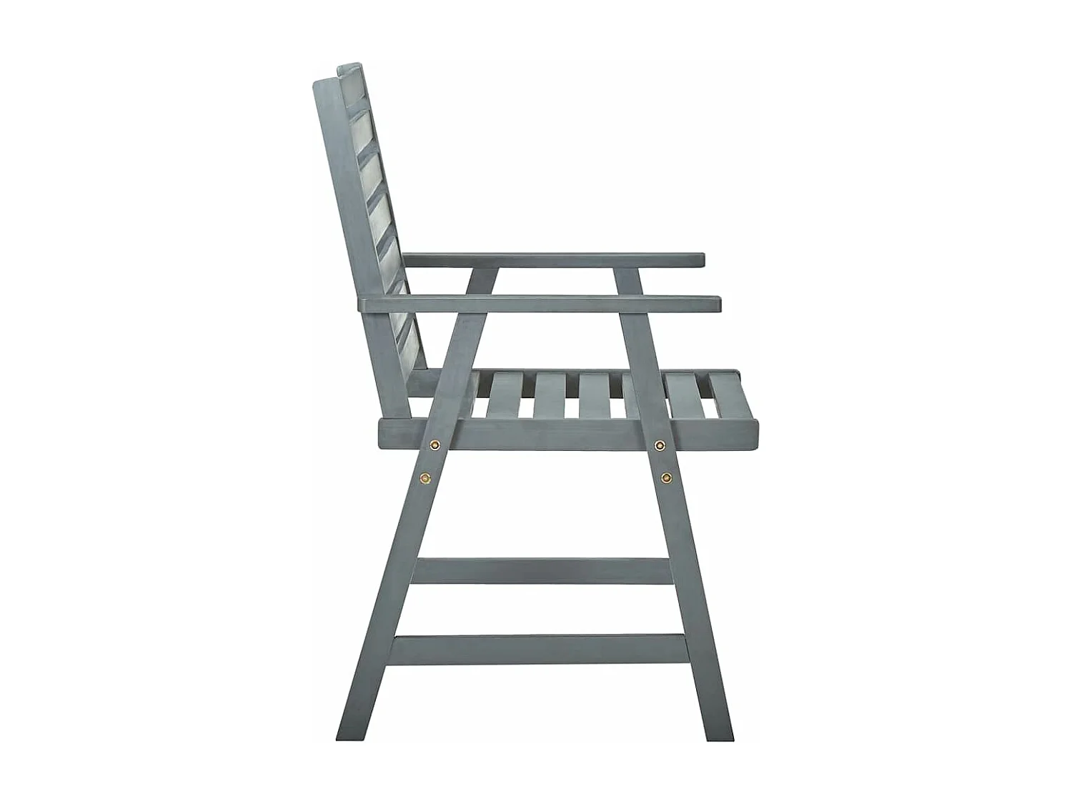 Chaises à manger d'extérieur lot de 3 et coussins Acacia massif