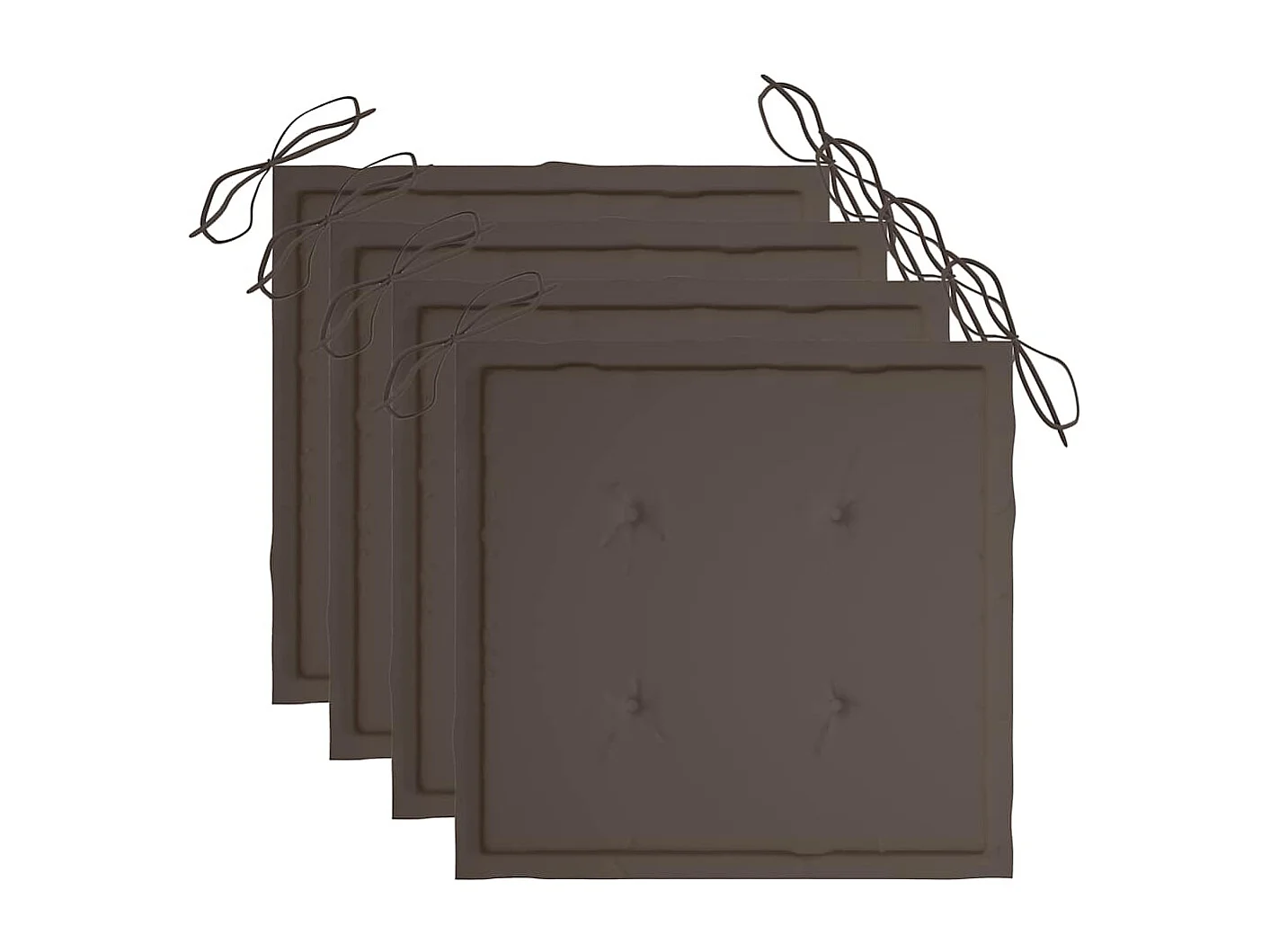 Chaises à manger d'extérieur lot de 3 et coussins Acacia massif