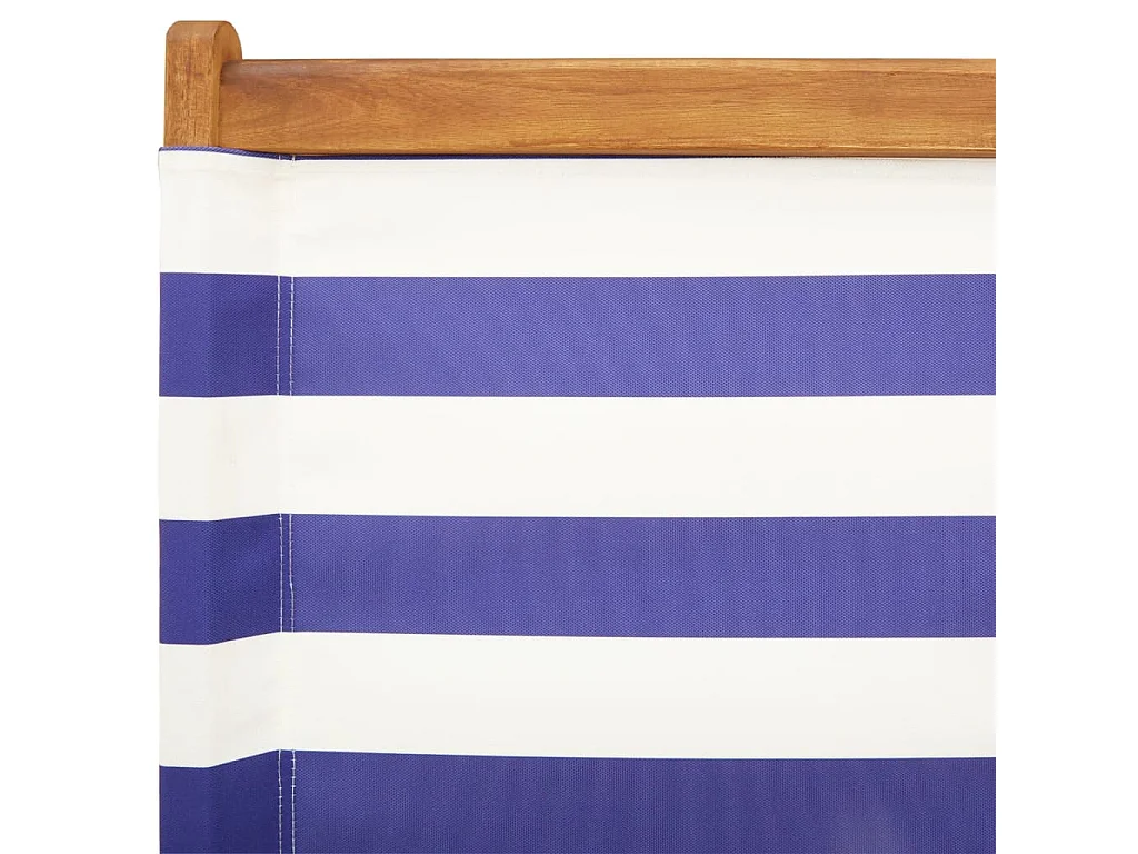 Conjunto de 8 cadeiras dobráveis de jardim em tecido e madeira maciça