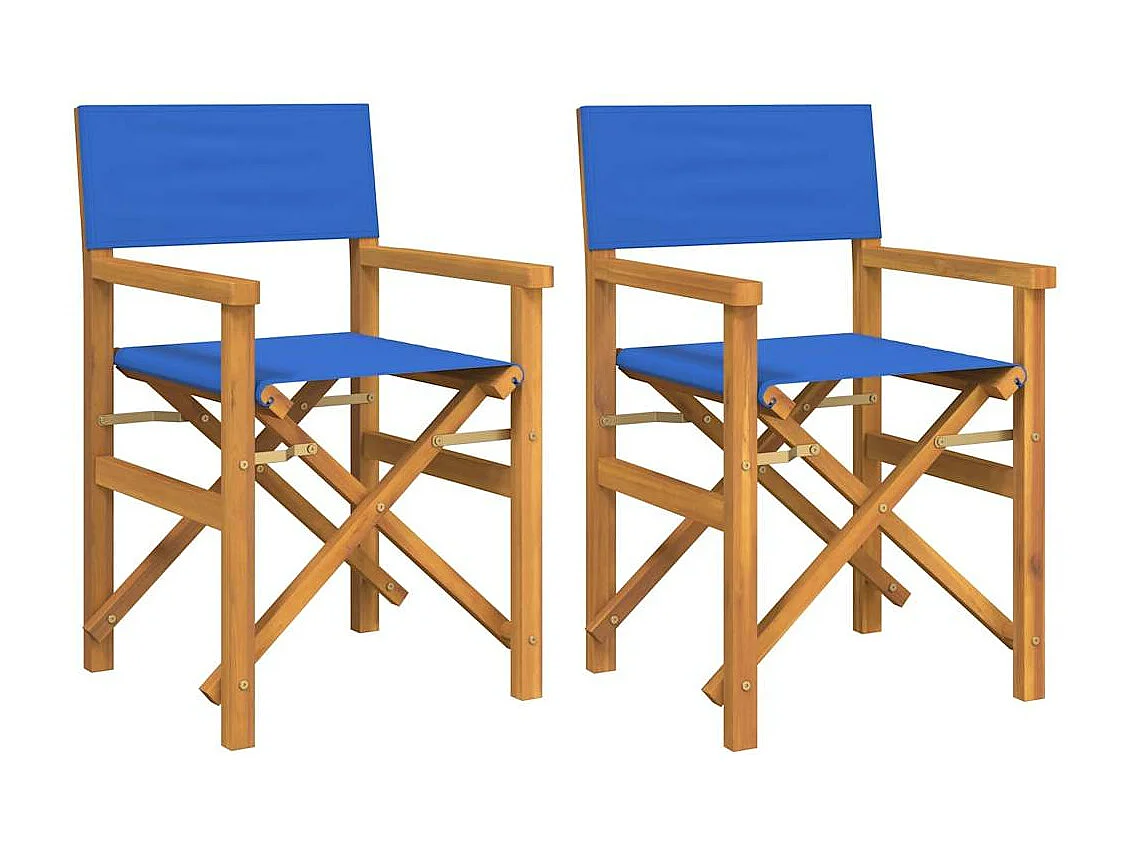 Klappbare Regiestühle 2er Set Massivholz Teak