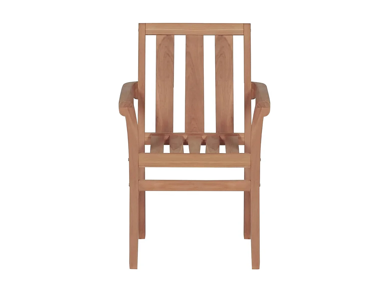 Stapelbare Gartenstühle mit Kissen 8er-Set aus massivem Teakholz