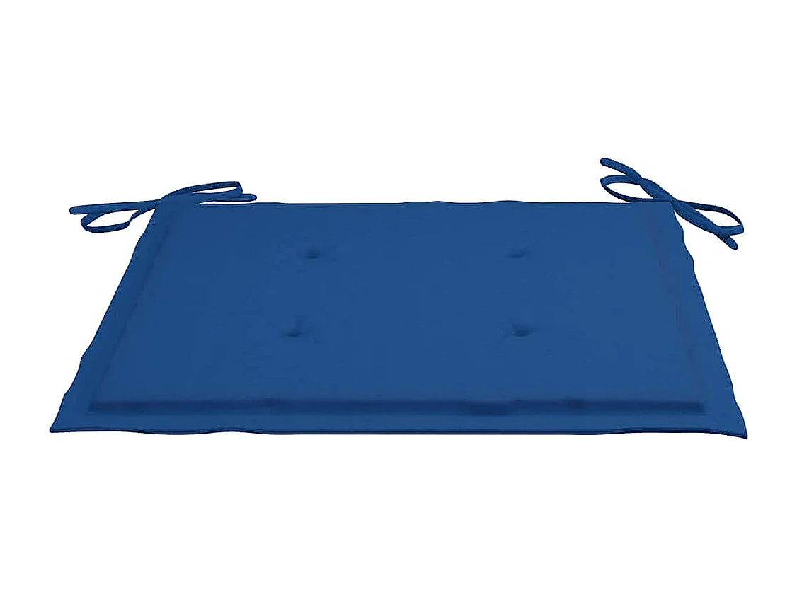 Chaises de jardin et coussins bleu royal lot de 4 Bois de teck