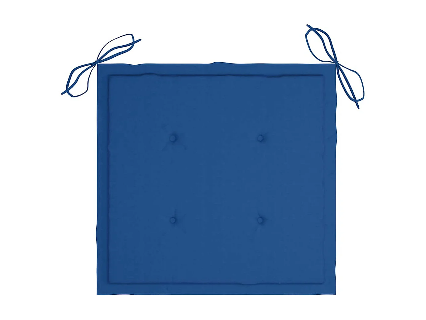 Chaises de jardin et coussins bleu royal lot de 4 Bois de teck