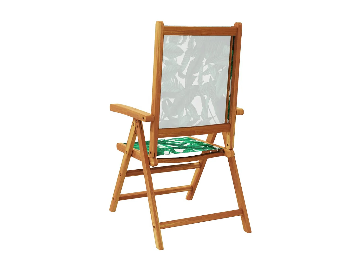 Chaises inclinables de jardin lot de 8 vert tissu bois massif