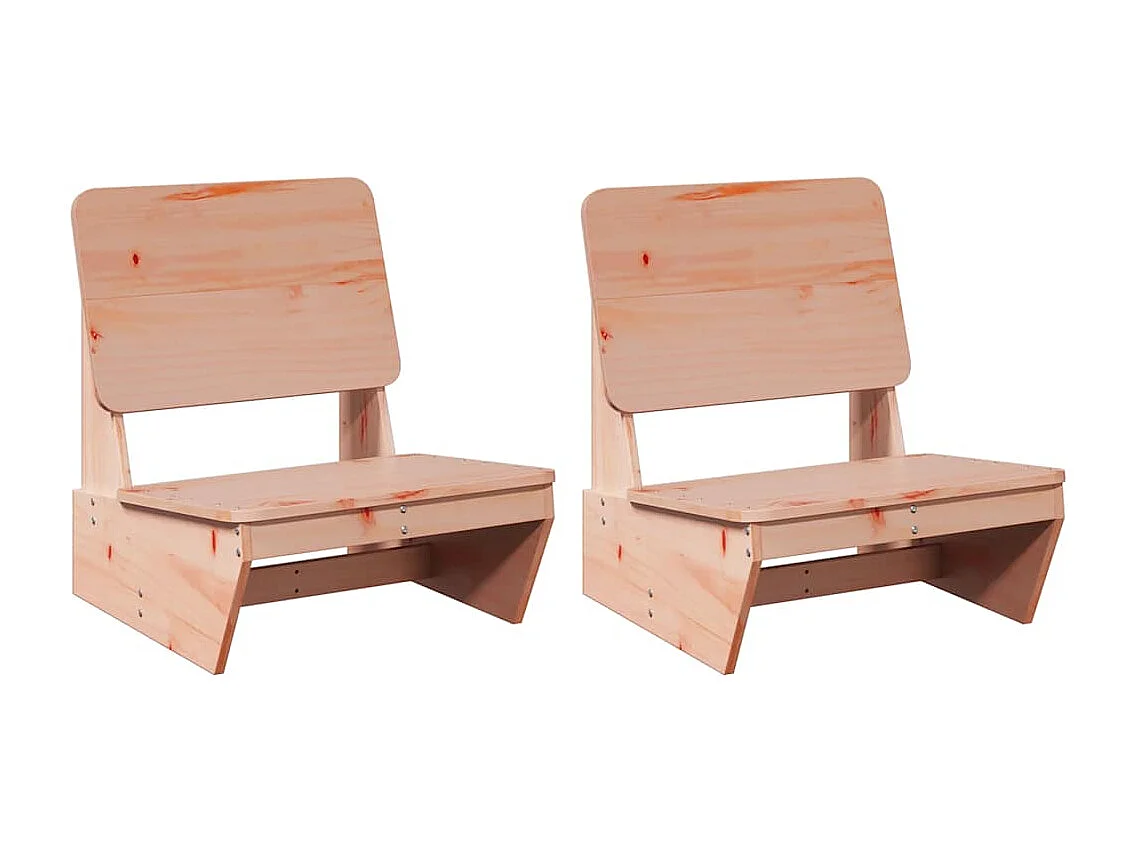 Conjunto de 2 cadeiras de jardim 60x64x70,5 cm madeira maciça douglas