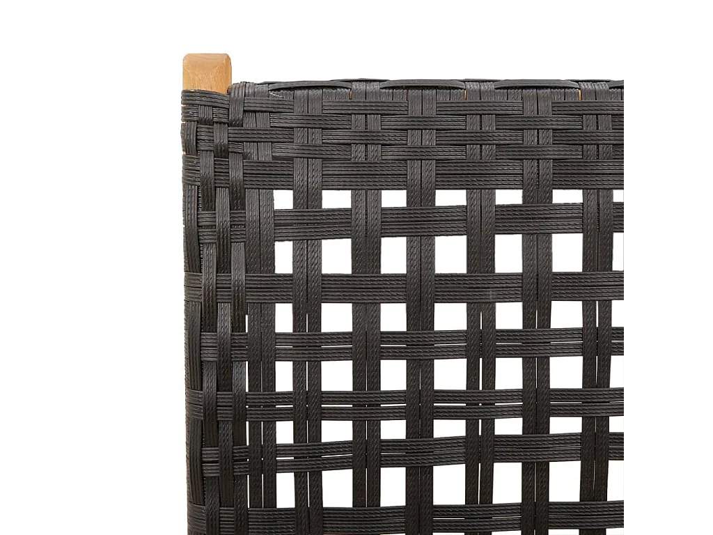 Chaises inclinables de jardin lot de 8 noir rotin bois massif